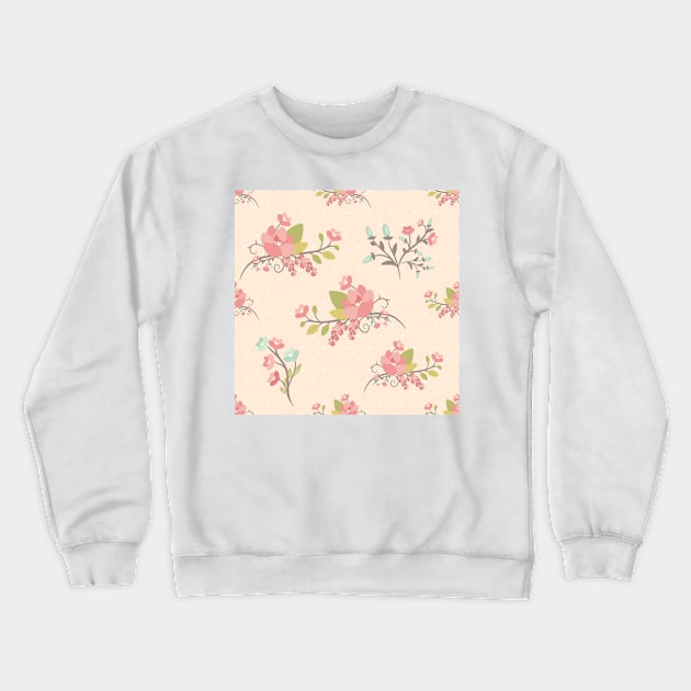 Beauty seamless floral pattern Crewneck Sweatshirt by AnaMOMarques